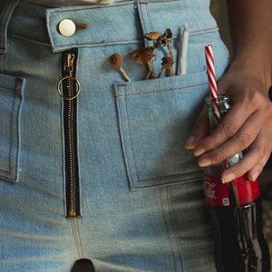 Stoned Immaculate Bardot High Waisted Bells in Topanga